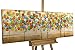 Produktbild KunstLoft® Acryl Gemälde 'Buntes Herbstlaub' 150x50cm | original handgemalte Leinwand Bilder XXL | Bunte abstrakte Bäume im Wald auf Beige Gold Bunt | Wandbild Acrylbild einteilig mit Rahmen