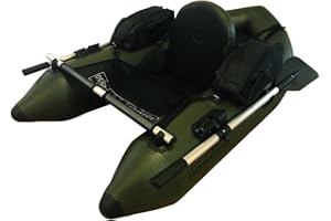 Kinetic Admiral Float Tube – Belly Boat, bateau avec rames, pompe et sacs, très grand confort, matériau PVC épais durable