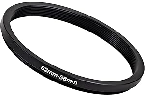 FIRSTING 62mm to 58mm Step-Down Ring Filter adapter (62mm-58mm) Camera Filter Ring for 58mm UV ND CPL Filter (MPIXO)