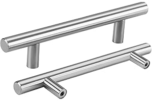 LONTAN 10 Stück Möbelgriffe Edelstahl, 96mm lochabstand Griffe für Küchenschränke, Modern Schrankgriffe Edelstahl, Küchengriffe, Türgriffe Küche Möbel Griffe