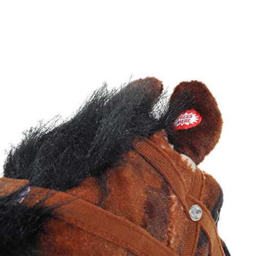 Homcom® Schaukelpferd Plüsch Kinder Schaukeltier Schaukel Pferd Spielzeug (Schaukelpferd/braun) - 7