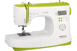 Necchi NC-102D Computernähmaschine – 200 Stichprogramme, 8 automatische Knopflöcher, Horizontalgreifer, LCD-Display, LED-Beleuchtung & Start/Stopp-Funktion
