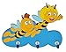 Produktbild Garderobenhaken - die Biene Maja und Willi fliegen - aus Holz - für Kinder mit 3 Haken - Kinderzimmer Garderobe Kleiderhaken / Garderobenleiste Kindergarderobe Wandhaken Wandgarderobe