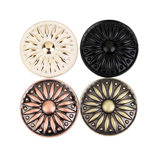 Generic 1x Vintage Rund Möbelknopf Türgriff Schrank Schublade Knopf – Schwarz - 7