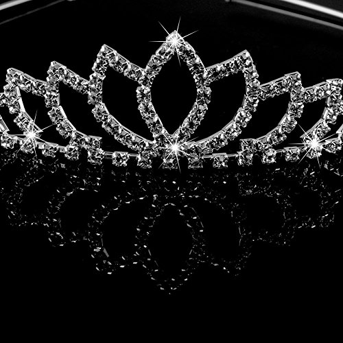 iShine Hochzeit Diadem Brautbrautjungfern Strass Kronen Stirnband Tiara Schließe Haarspange pin (Type A) - 2