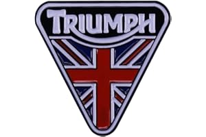 QUREZA Motorcycle British Flag Lapel Pin Triangle Motorcycles Logo Pin Racing Vintage Metal Brooch Lapel Pin Jacket T-shirt Badge Hat Shirt Clothing Bag Accessories