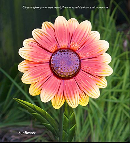 Greenkey Garden and Home Ltd - Palo in Metallo con Girasole, Colore: Giallo