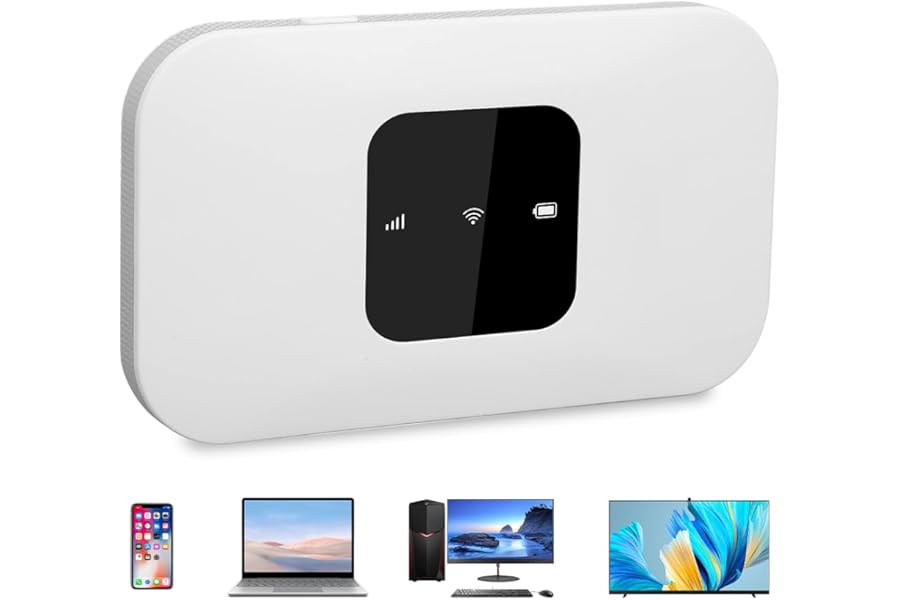 Portable WiFi Router for Travel, Portable WIFI Hotspot Internet Dongle Pay as You Go with SIM Card Slot, 4G LTE Mobile WIFI Hotspot for Home Office Travel