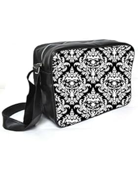 Snoogg Mix Muster weiß Leder Unisex Messenger Bag für College Schule täglichen Gebrauch Tasche Material PU