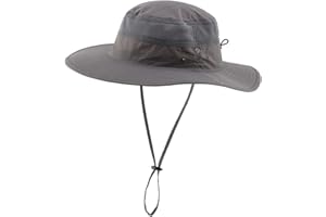 Magracy Unisex Outdoor Mesh Bucket Hat Sommer Breite Krempe UV-Schutz Hut Fischerhut