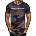 Produktbild Beikoard Herren T-Shirt Camouflage Drucken Casual Tee Short Sleeve T-Stück Rundhals Sommer Tops Bluse Fitness Tops (Braun, M)