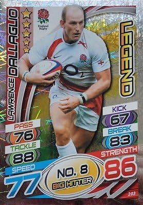 Topps Rugby Attax 2015 Lawrence Dallaglio No.8 Legend Trading Card