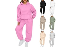 BAWUTZ Damen Hausanzug mit Kapuze 2 Teile, Damen Jogginganzug Set Sweatshirt mit Hose Elegant Freizeitanzug,Sport Hosenanzug Langarm Hoodie Damen Hausanzug
