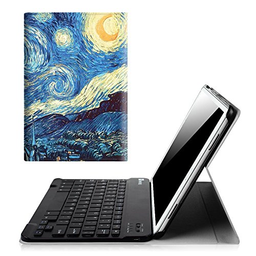 Fintie Blade X1 Samsung Galaxy Tab A 10.1 Bluetooth Tastatur Hülle Keyboard Case - Ultradünn leicht SmartShell Ständer Schutzhülle mit magnetisch abnehmbar drahtloser Deutsche Bluetooth Tastatur für Samsung Galaxy Tab A 10,1 Zoll T580N / T585N Tablet (2016 Version), Sternennacht