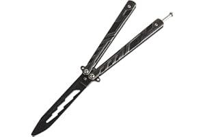 Andux CSGO - Flipper pieghevole in acciaio INOX (nero opaco)