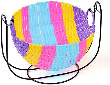 WQERD® Fruit Basket Swing Fruit Bowl Multifuncti Transparenton Candy Box Plate European Style Fruit Dish Multicolor