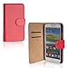 Produktbild Handytasche Flip Case rot für Samsung Galaxy S5 i9600 Handy Tasche Schutz Hülle Etui Cover Schale rot