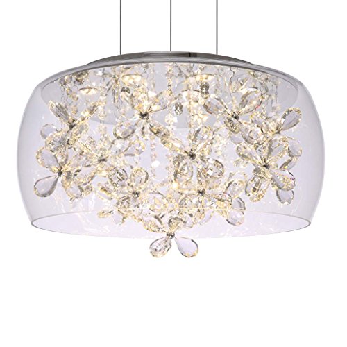 Preisvergleich Produktbild Einfache Led Kristall Lampe Kleine Wohnzimmer Kronleuchter Moderne Restaurant Lichter Schlafzimmer Lichter Runde Aquarium Kristall Kronleuchter / LED Patch (größe : 50cm)