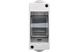 Tissting Montaje en Superficie 2 Vgs, Caja de Separación de 1 Fila, 2 Módulos 54 x 90 x 120 mm IP65 Resistente al Agua para Electricidad, Comunicación