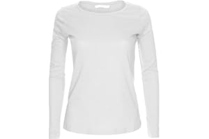 LessThanTenQuid Missloved ® Ladies Womens Plain Long Sleeve Round Neck Top UK Sizes 8-18