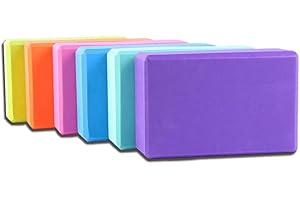 BESPORTBLE 6 Pcs Bloc de Yoga Eva Bloc de Mousse Pilates Bloc Sports Exercice Fitness Gym Entraînement Étirement Aide Corps Fitness Couleur Aléatoire