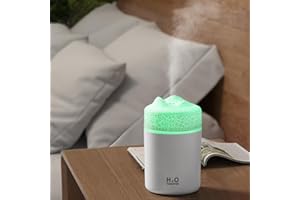 EMBERPURE Humidificador aceites Esenciales, difusor aceites Esenciales, humificador Aromas mocos y Tos casa, difusor de Aromas, humidificador Bebes, ambientador Coche, 7 Colores, USB-C, Ultrasónico (Blanco)