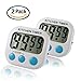 Produktbild Digital Küche Timer, Kochen Timer Uhr mit lautem Alarm Magnetischer Rückseite und Einklappbarer Ständer, großes LCD-Display Aufhänger, an-/Ausschalter für Küche Kochen Backen Sport Spiele Büro 2 weiß
