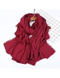La señora bufanda de colores sólidos, imitación cashmere, el invierno y el invierno cálido color bufanda,Claret,85*200cm.