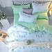 Produktbild Fansu Bettbezug Bettwäsche Set 4 TLG, Kaktus Bedrucktes Mikrofaser Bettwäsche-Set Kopfkissenbezug Bettlaken Bettbezug mit Reißverschluss Schließung (135x200cm,Blau)