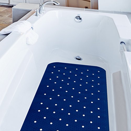 casa pura® Wanneneinlage Relax | mit Massagenoppen | königsblau | schadstoffgeprüft | als Badewanneneinlage und Duschmatte erhältlich | 3 Größen (75×35 cm) - 5