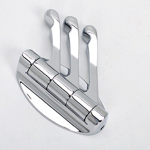 L&HM Schwenkbaren Haken Wall Mount, Handtuch haken Faltbar Swing Arm, Coat Haken drehbar Wand Befestigter mit Drei Faltbare Arm, Handtuch Hanger Wandhalterung für Badezimmer Küche Garage-Edelstahl - 5