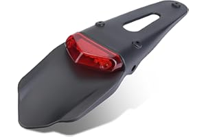 HERCHR 32.5x10.5x4.5cm / 12.8x4.1x1.8inch LED Taillight, LED Rear Fender License Plate Lights ABS Motorbike Light Warning Safety Light Reflector Rear Tail Light for Motorbike Dirt Bike (Red)