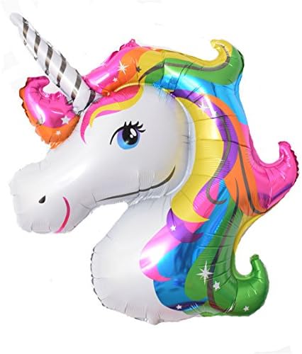 Gumrun Cute Unicorn Large Balloon Kids Birthday Party Decoration Unicorn Gifts Christmas Gift Decoration (Colorful)