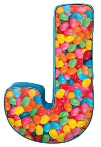 Preisvergleich Produktbild iscream Microbead Fleece-Backed Letter J Initial Pillow by iscream