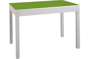 ASTIMESA Mesa de Cocina, Metal, Verde, 100x60cm-extendida 150x60 cms
