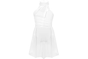 dPois Enfant Fille Académique Justaucorps Danse Classique Robe Patinage Artistique Ballet Robe Danse Lyrique Latine Tenue Danse Contemporaine Gymnastique 3-16 Ans