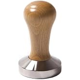 58 mm Ahşap Saplı Natural Tamper Cafe Bar Barista Ekipmanları Kahve Espresso Temper İnox Paslanmaz