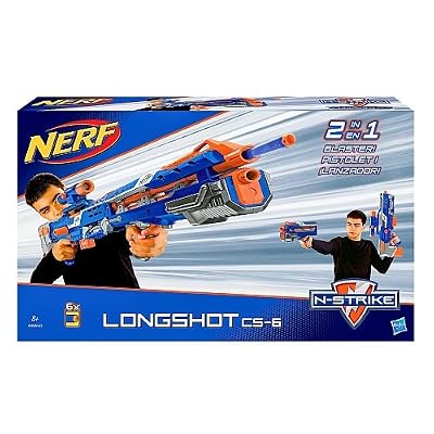 Hasbro NERF N-Strike Elite Longshot CS-6 Blue - Range up to 30 meters