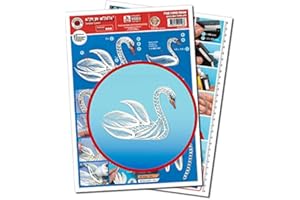 Karen Marie Klip Papirmuseets By A/S Quilling Template, Fine Comb Swan