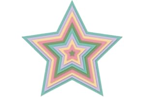 Craftelier - Set de Troqueles Esenciales para Creaciones de Scrapbooking y otras Manualidades | Forma de Estrellas - Tamaño Aproximado de los Troqueles entre 0,9 x 0,7 cm y 14,5 x 13,8 cm