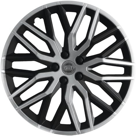 Gulf E15GT40.BSB GT40 Wheel Covers, Silver/Black, Set of 4, 15"