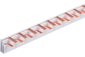 A2ZWORLD Pettine Alimentazione Per Collegamento Quadro Elettrico, 1P+N 24 PIN Moduli 210mm, Barra Collettrice per Interruttori Magnetotermici e Differenziali, BusBar Modulare 63A