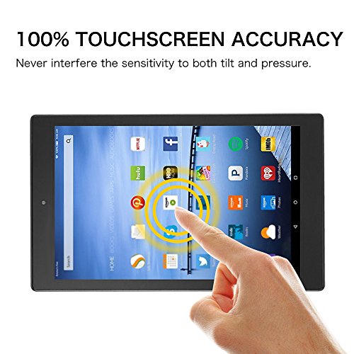 Fintie Folie Panzerglas für Amazon Fire HD 10 Zoll (2015) – [9H Härtegrad] Premium HD klar [stark kratzfest] Hartglas Panzerglas Displayschutzfolie Glasfolie Tempered Glass Screen Protector - 7