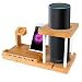 Produktbild Bambus Lautsprecher Ständer für Amazon Echo, trofong UE Boom und Ladestation mit 4 Port USB Ladegerät