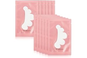 Lunamoon 50 Paire Patchs Pour Extensions de Cils Gel Patch de Cils Non Pelucheux Gel Yeux Patchs Cils Pad Under Eye Pads for Eyelash Extensions Lash Lift Pads (Flower-Pink)