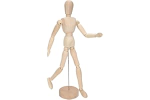 WPNCYK Mannequin, Mannequin Body, 21cm/8 Inch Drawing Mannequin, Wooden Mannequin Manikin Body,Wooden Figures, Wooden Human Artists Mannequin with Stand for Art, Home Decoration, Body Drawing