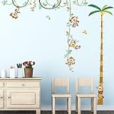 Decowall DA-1607 Affen-Höhentabelle Wandsticker Wandaufkleber Wandtattoo Kinderzimmer - 2