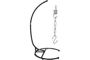 AMANKA Jusqu'à 150kg : Support pour Fauteuil Suspendu - Support Chaise Suspendue 210cm - Cadre Aesthetic pour Fauteuil de Jardin Siege Suspendu Fauteuil a Suspendre - Support Sac de Frappe sur Pied