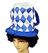 Produktbild HAAC Hut Bierhut Bayern Raute Muster Farbe blau / weiss für Oktoberfest Bierfest Fasching Karneval 33 cm x 20 cm x 33 cm