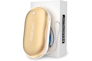Hand Warmers Rechargeable, PEMOTech 6400mAH Portable Electric Hand Warmer Reusable USB Power Bank, 4-9H Lasting Hand Heater Great Warm Gifts for Reynauds Arthiritis Golfing Outdoors Women Men